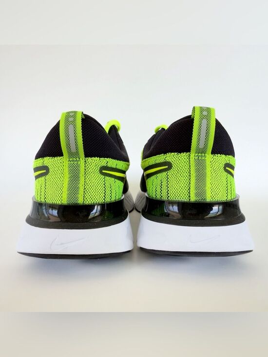 Nike React Infinity Run Flyknit 2 Volt Black Mens 11 Shoes 